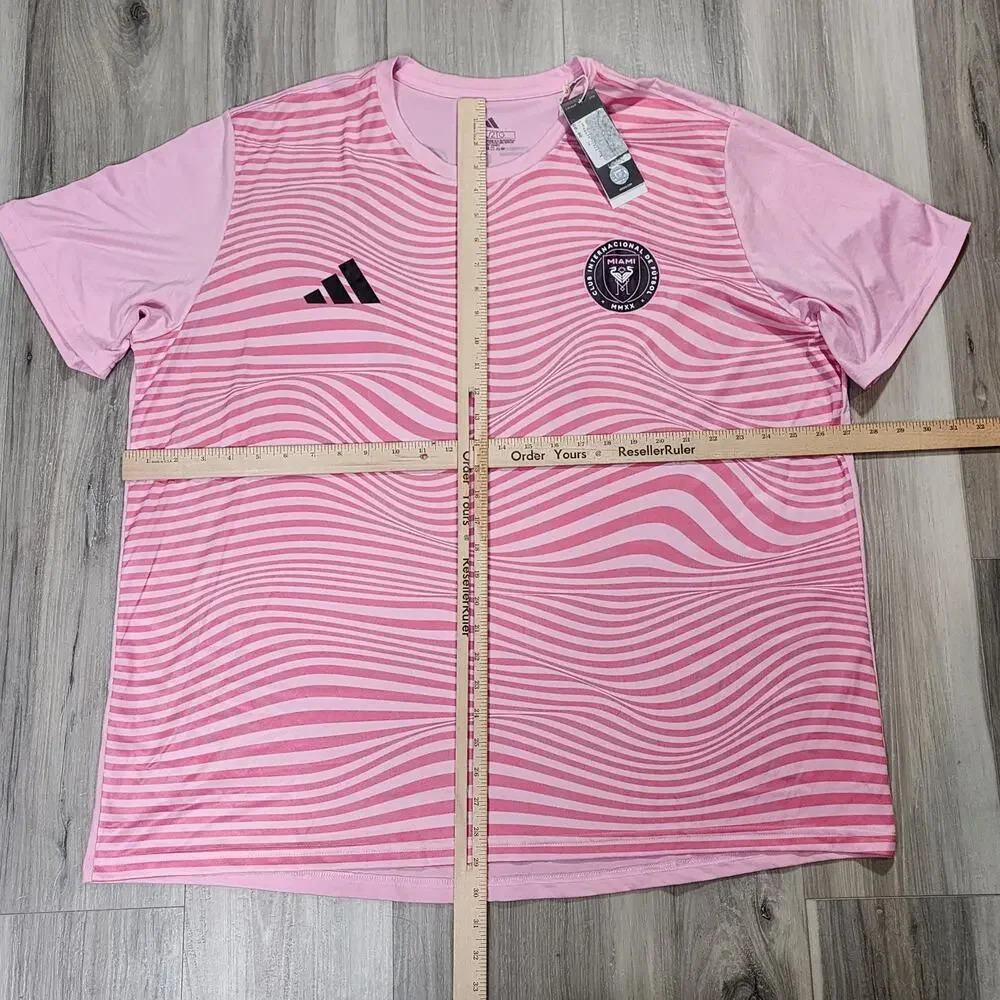 adidas T-Shirt Adult 2XL Inter Miami CF Lionel Messi #10 Pink New